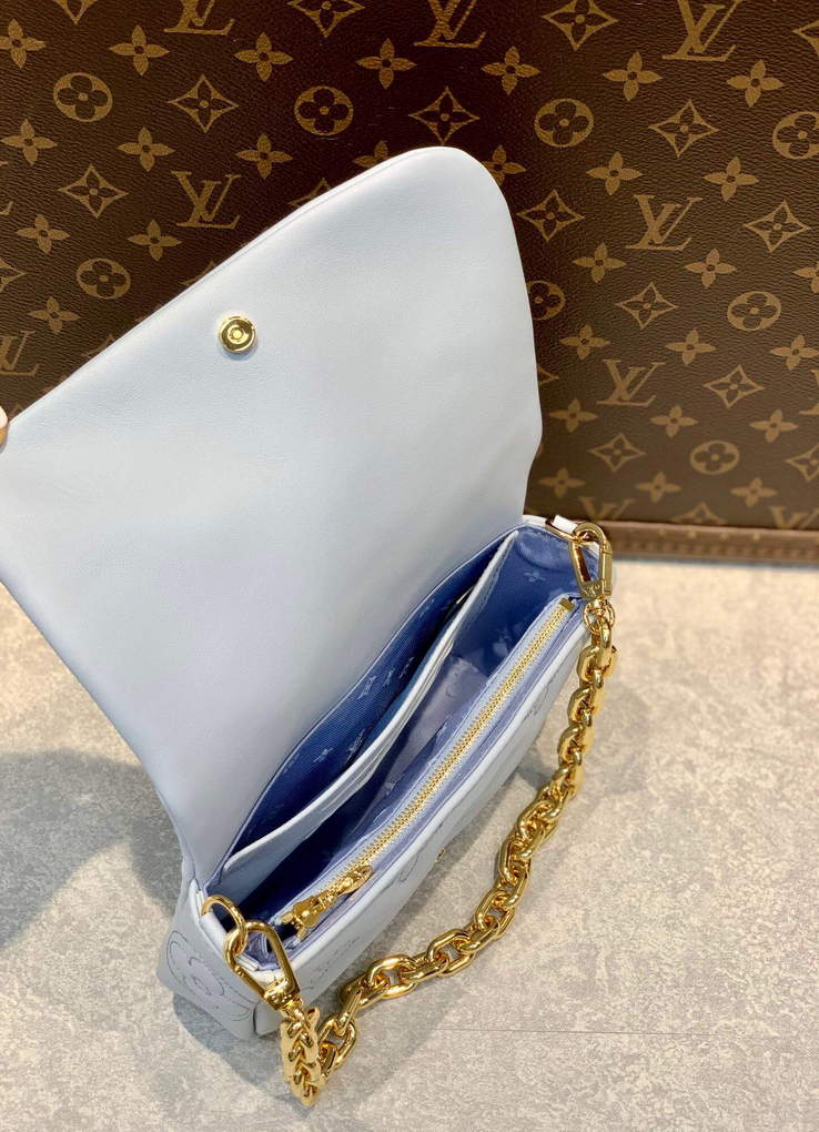 LV M81399 Louis Vuitton Wallet On Strap Bubblegram Glacier Blue - Default Title - View 8