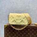 LV M81400 Louis Vuitton Wallet On Strap Bubblegram Banane Yellow - Default Title - View 1