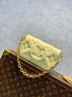 LV M81400 Louis Vuitton Wallet On Strap Bubblegram Banane Yellow - Default Title - View 2