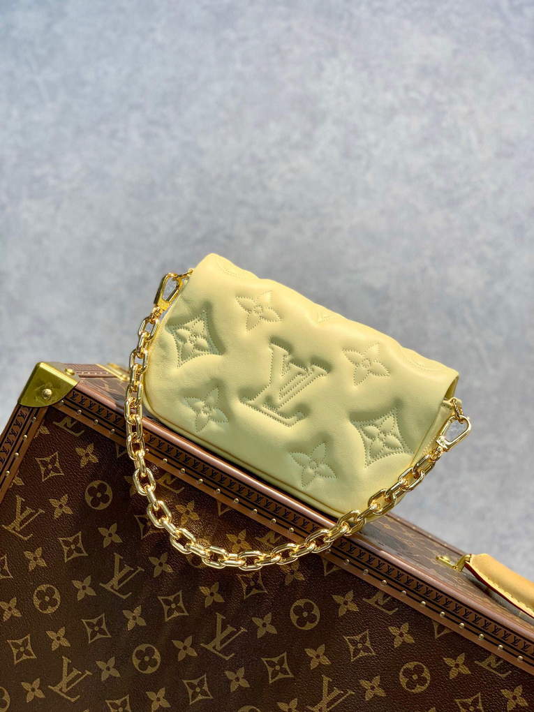 LV M81400 Louis Vuitton Wallet On Strap Bubblegram Banane Yellow - Default Title - View 2
