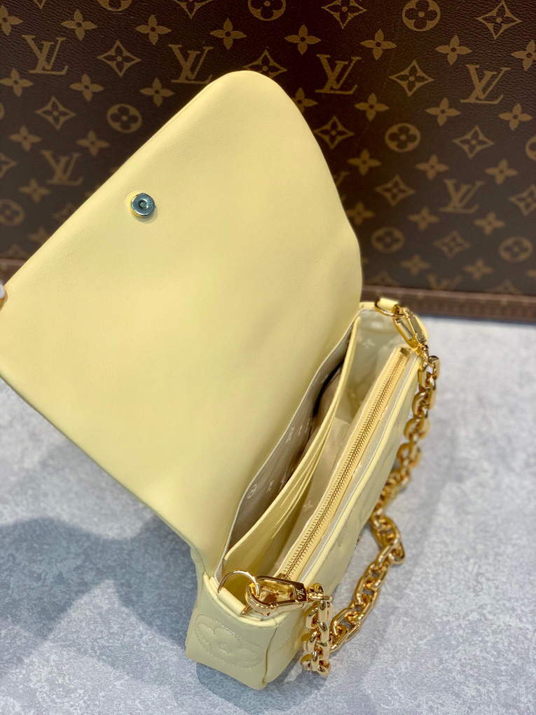 LV M81400 Louis Vuitton Wallet On Strap Bubblegram Banane Yellow - Default Title - View 8