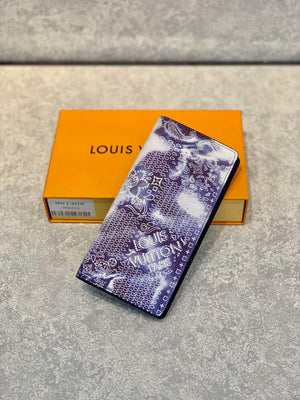 LV M81405 Louis Vuitton Brazza Wallet other leathers Blue - Default Title - View 1