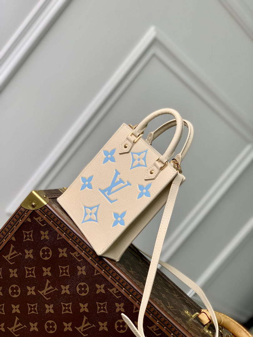 LV M81416 Louis Vuitton Petit Sac Plat Bag Blue - Default Title - View 2