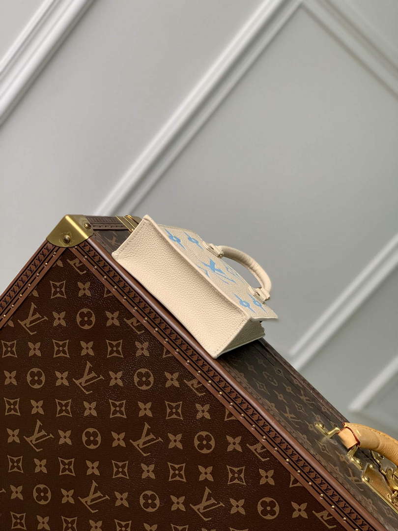 LV M81416 Louis Vuitton Petit Sac Plat Bag Blue - Default Title - View 4