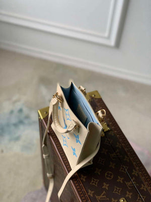 LV M81416 Louis Vuitton Petit Sac Plat Bag Blue - Default Title - View 9