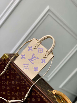 LV M81416 Louis Vuitton Petit Sac Plat Bag Taro Purple - Default Title - View 1