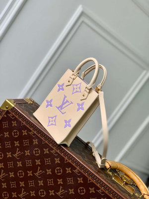 LV M81416 Louis Vuitton Petit Sac Plat Bag Taro Purple - Default Title - View 3