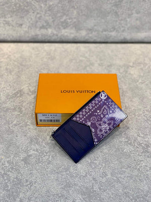 LV M81432 Louis Vuitton Coin Card Holder Other Leathers Blue - Default Title - View 1