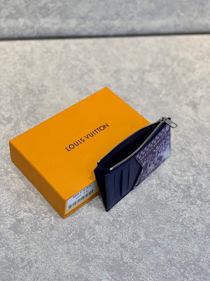 LV M81432 Louis Vuitton Coin Card Holder Other Leathers Blue - Default Title - View 3