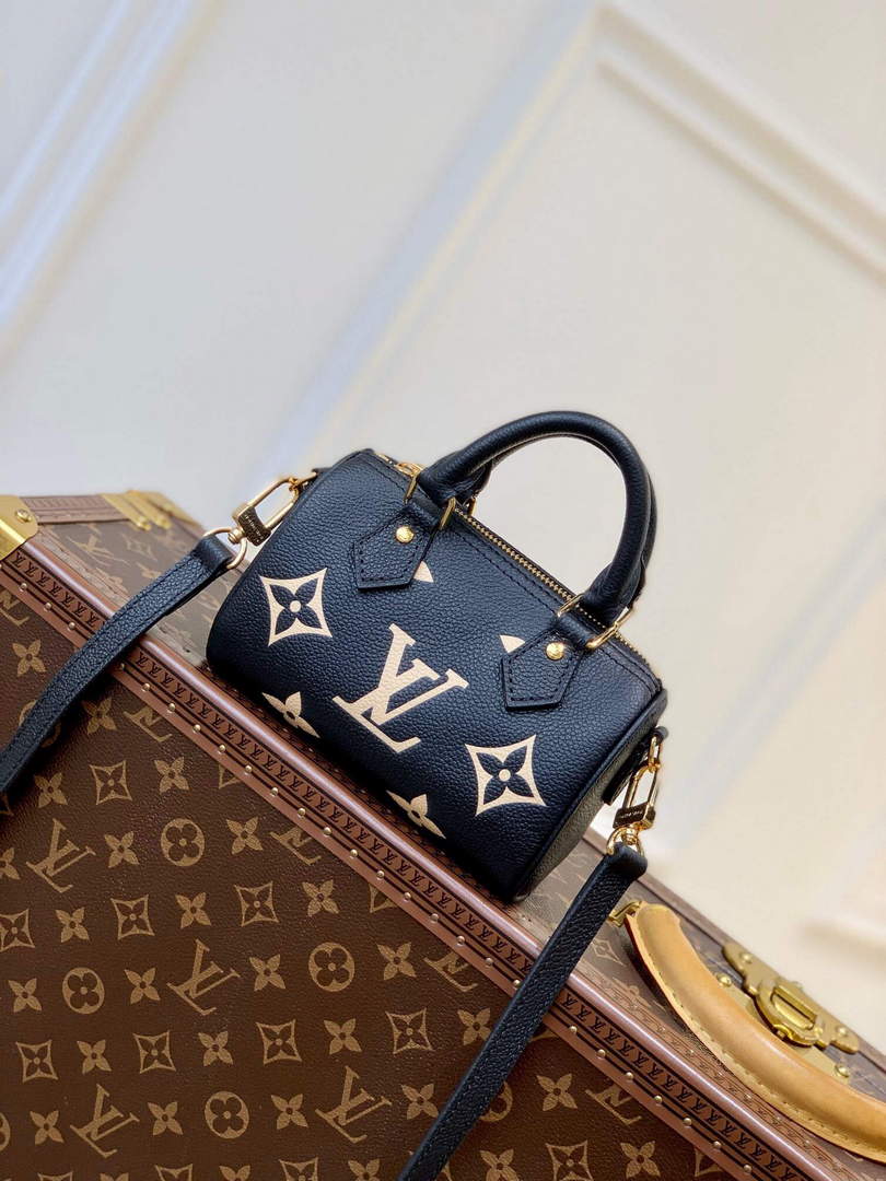 LV M81457 Louis Vuitton Nano Speedy Bag Black - Default Title - View 1