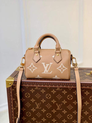 LV M81457 Louis Vuitton Nano Speedy Bag Arizona Beige - Default Title - View 1