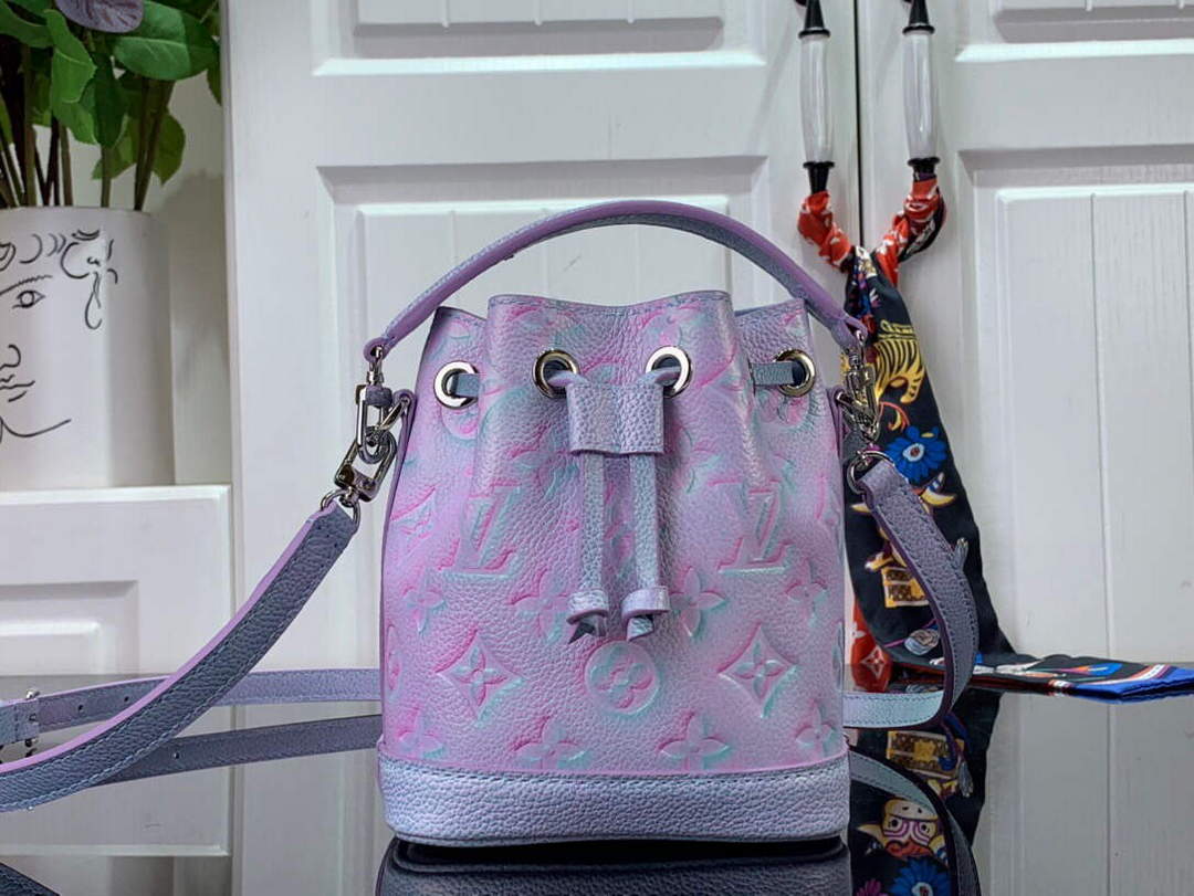 LV M81463 Louis Vuitton NANO NO¨¦ Bucket Bag Lilas Purple - Default Title - View 1