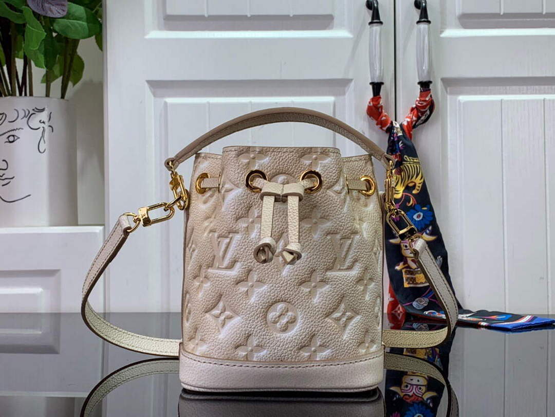 LV M81463 Louis Vuitton NANO NO¨¦ Bucket Bag Light Beige - Default Title - View 1