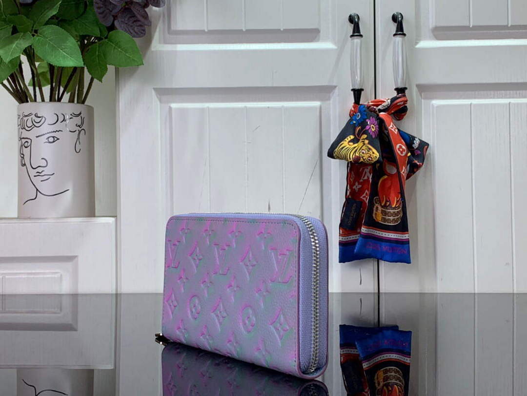 LV M81466 Louis Vuitton Zippy Wallet Purple