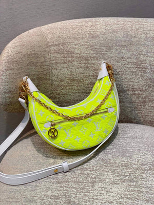 LV M81484 Louis Vuitton Loop half-moon baguette bag Yellow - Default Title - View 1