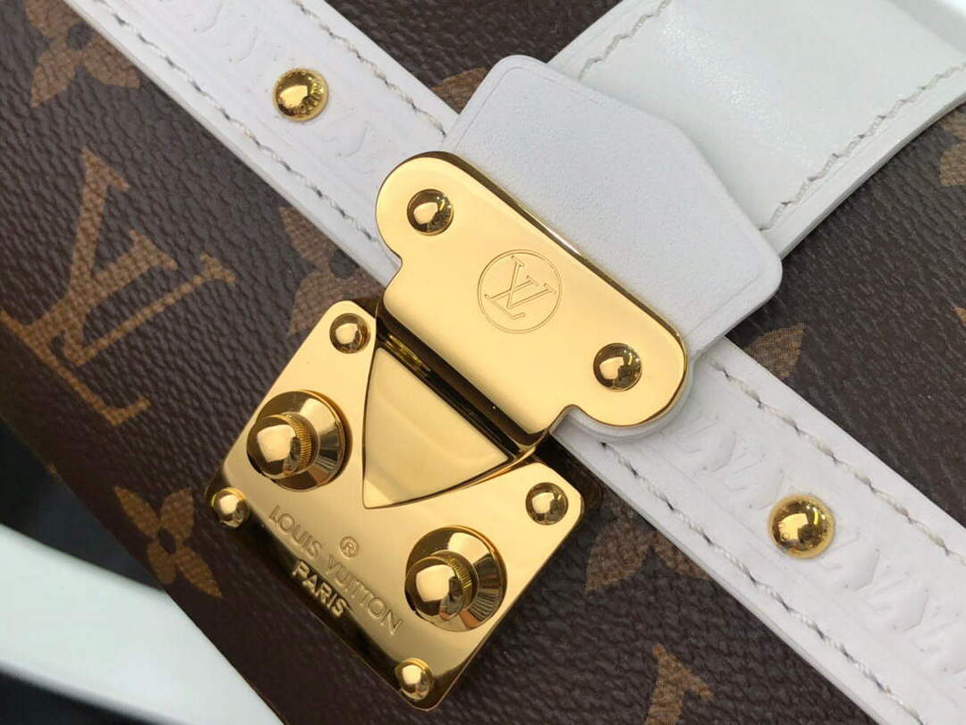 LV M81485 Louis Vuitton Papillon Trunk Handbag White