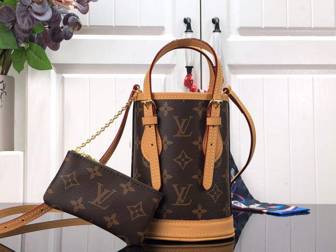 LV M81489 Louis Vuitton Nano Bucket Bag Yellow - Default Title - View 1