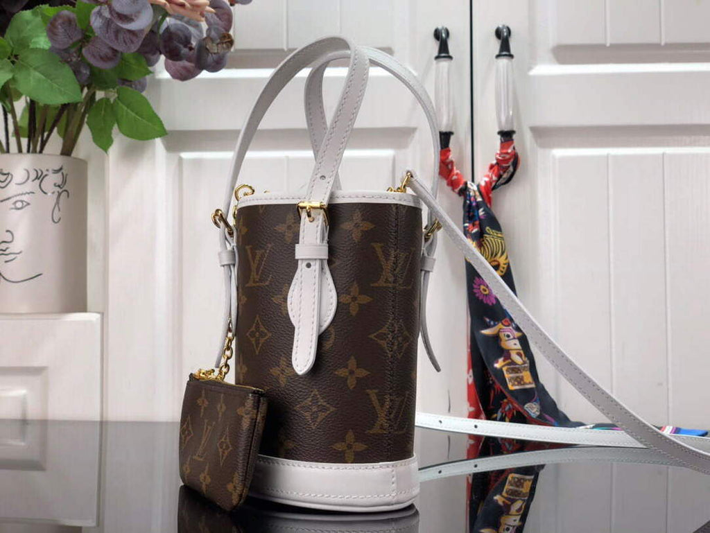 LV M81489 Louis Vuitton Nano Bucket Bag White