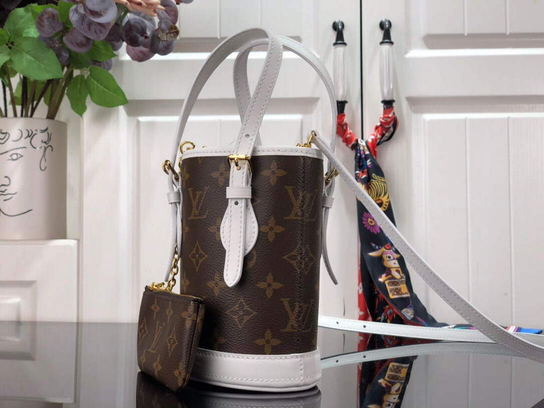 LV M81489 Louis Vuitton Nano Bucket Bag White - Default Title - View 2