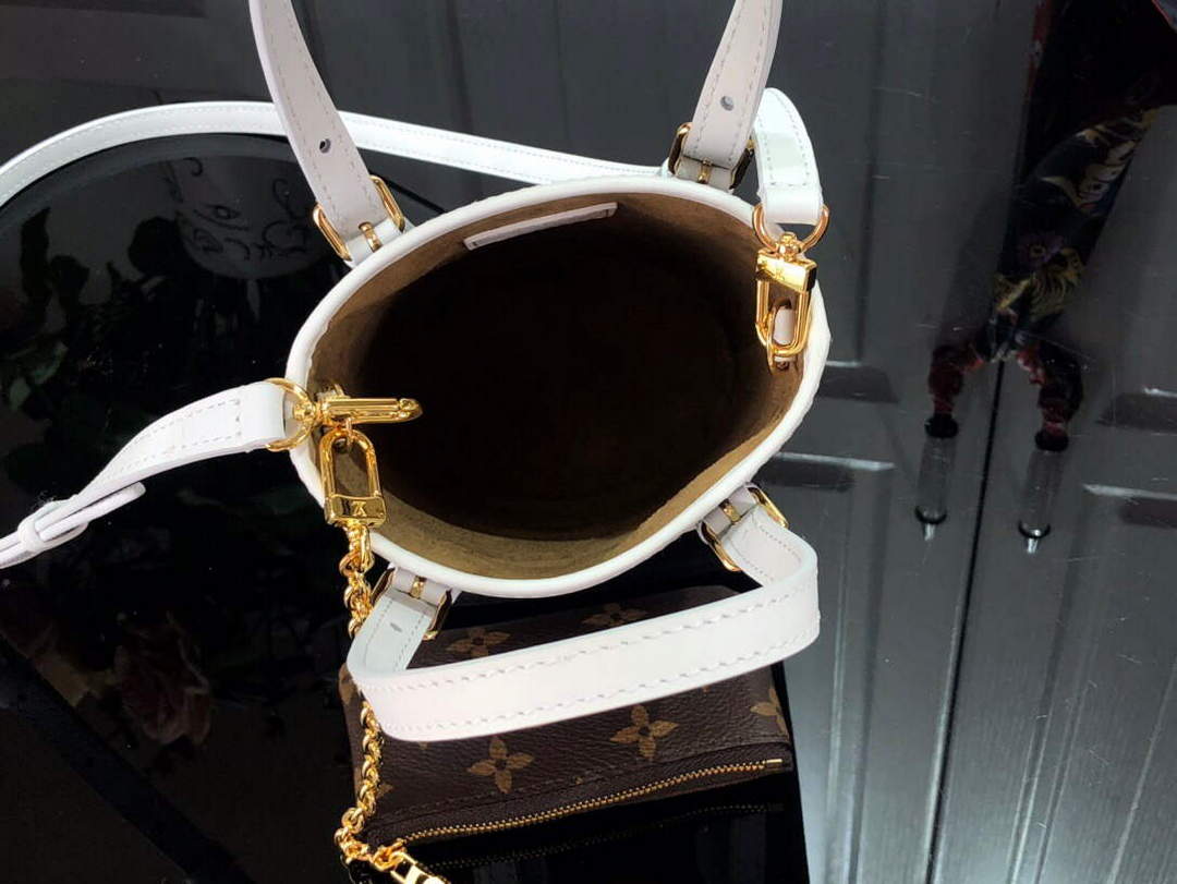 LV M81489 Louis Vuitton Nano Bucket Bag White - Default Title - View 9