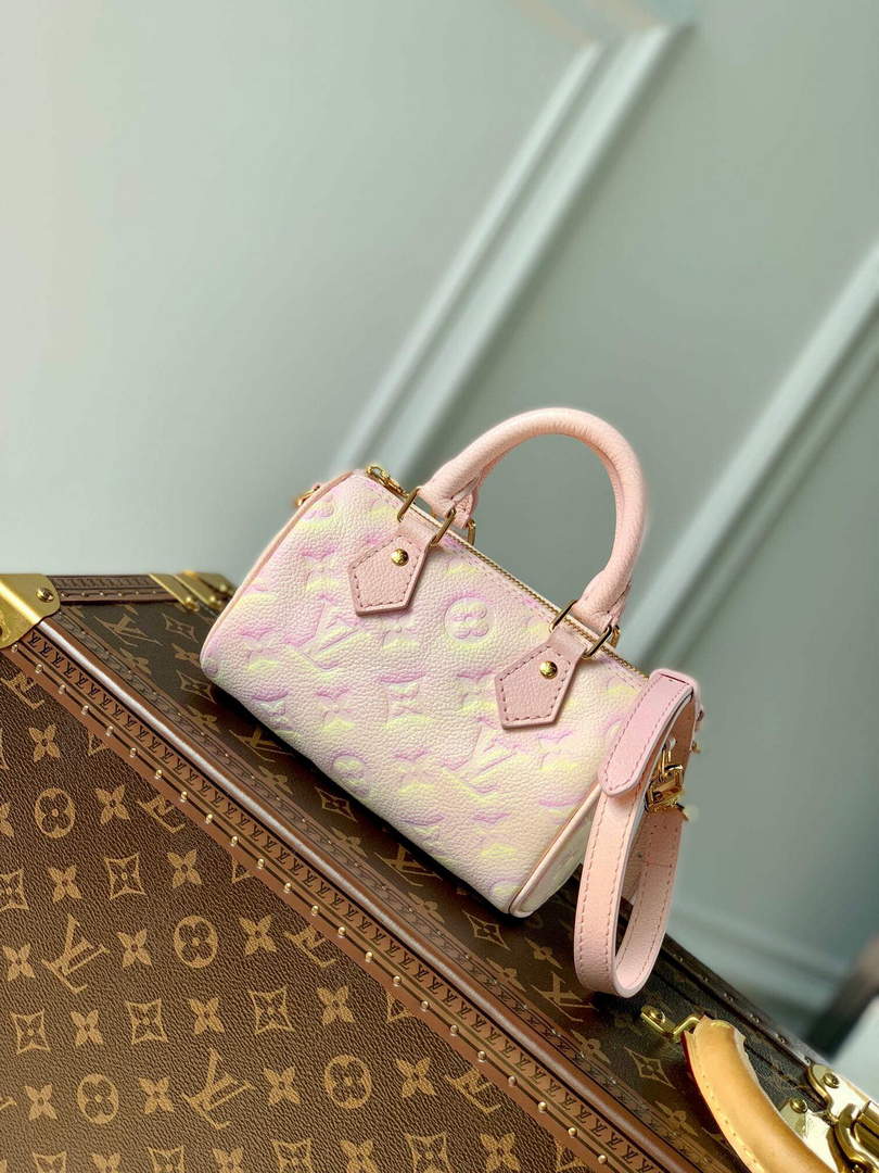 LV M81508 Louis Vuitton Nano Speedy Bag Pink - Default Title - View 1