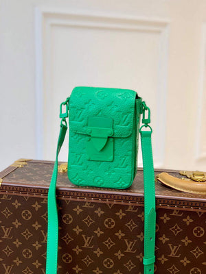 LV M81525 Louis Vuitton S-LOCK Vertical Wearable Wallet Minty Green - Default Title - View 1