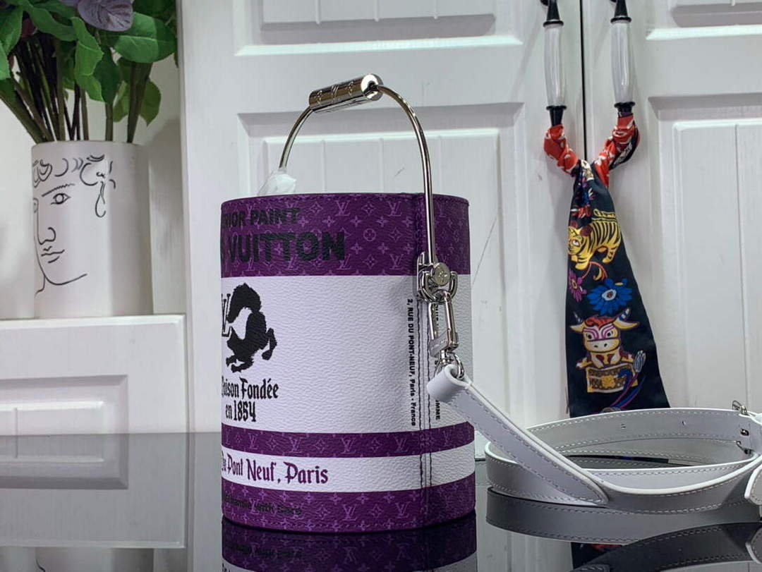LV M81591 Louis Vuitton LV Paint Can Bag Purple
