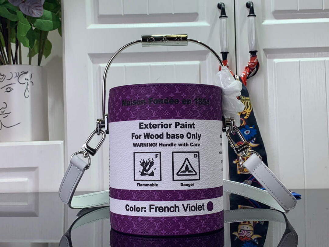 LV M81591 Louis Vuitton LV Paint Can Bag Purple - Default Title - View 3