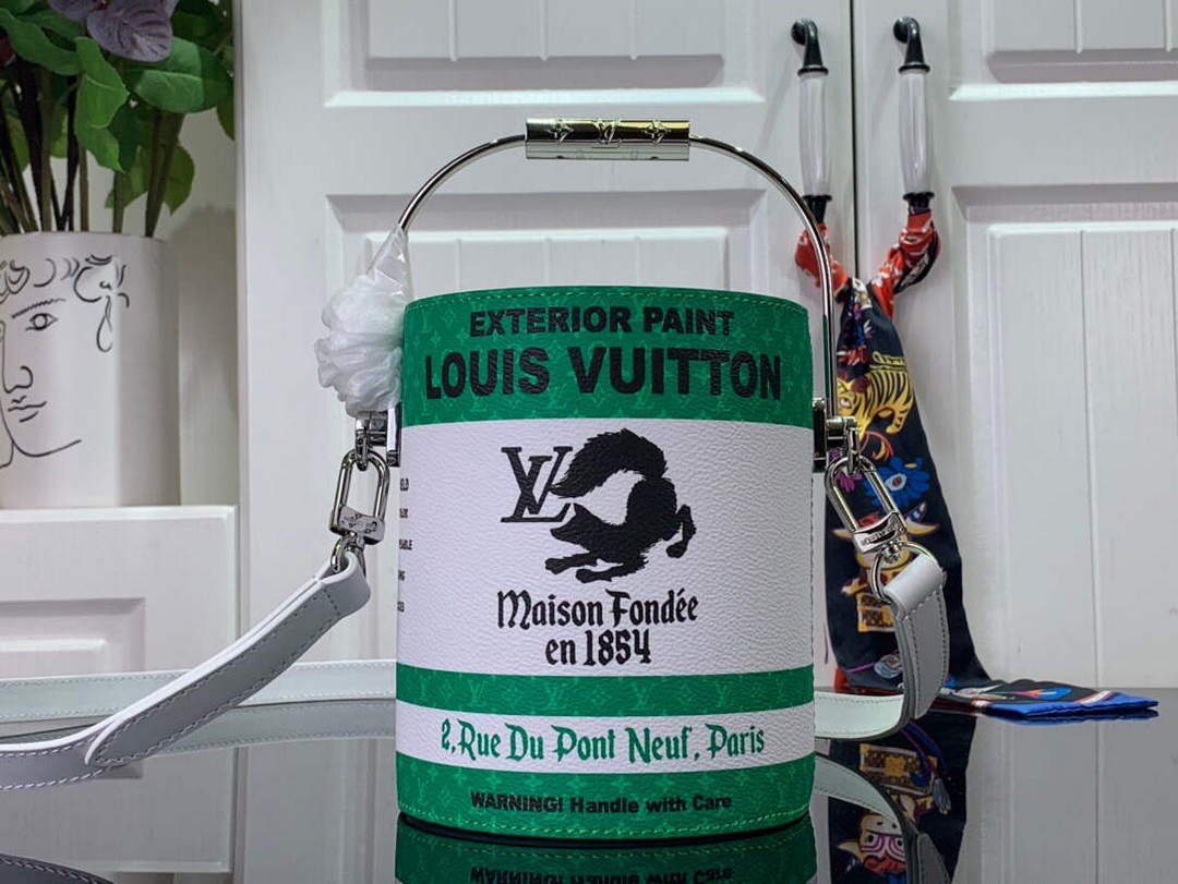 LV M81592 Louis Vuitton LV Paint Can Bag Green - Default Title - View 1