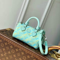 LV M81625 Louis Vuitton Nano Speedy Bag Vert d'eau Green - Default Title - View 1