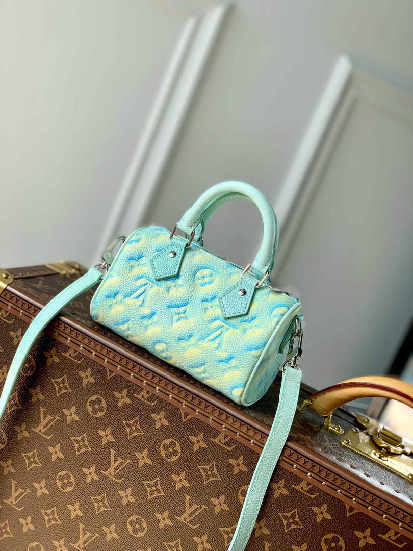LV M81625 Louis Vuitton Nano Speedy Bag Vert d'eau Green