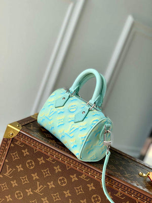 LV M81625 Louis Vuitton Nano Speedy Bag Vert d'eau Green - Default Title - View 3