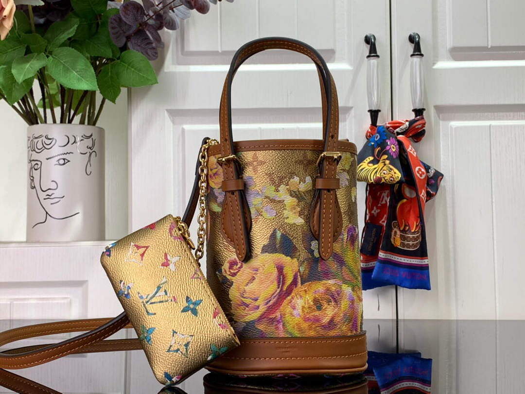 LV M81724 Louis Vuitton Nano Bucket Bag Gold - Default Title - View 1