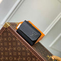 LV M81740 Louis Vuitton Pilot Wallet Black - Default Title - View 1