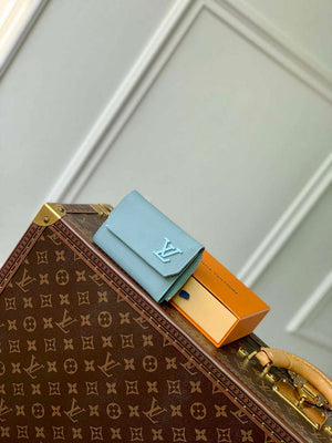 LV M81740 Louis Vuitton Pilot Wallet Light Blue - Default Title - View 1