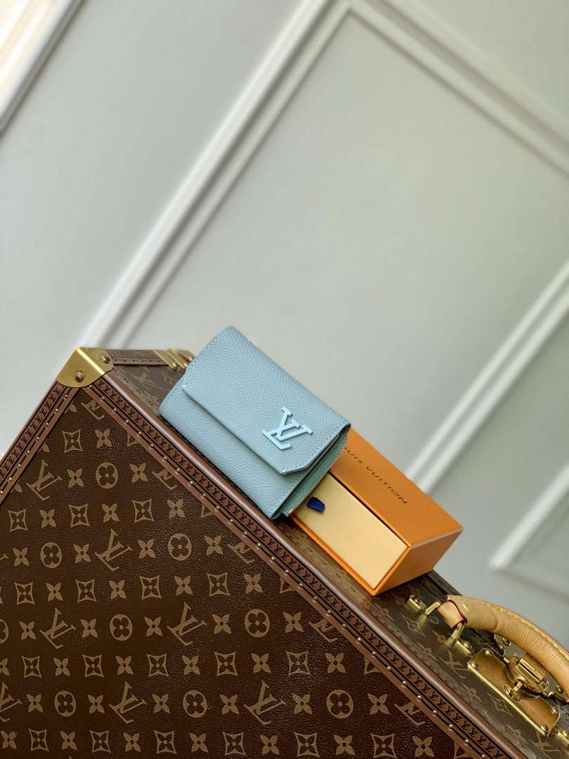 LV M81740 Louis Vuitton Pilot Wallet Light Blue - Default Title - View 1