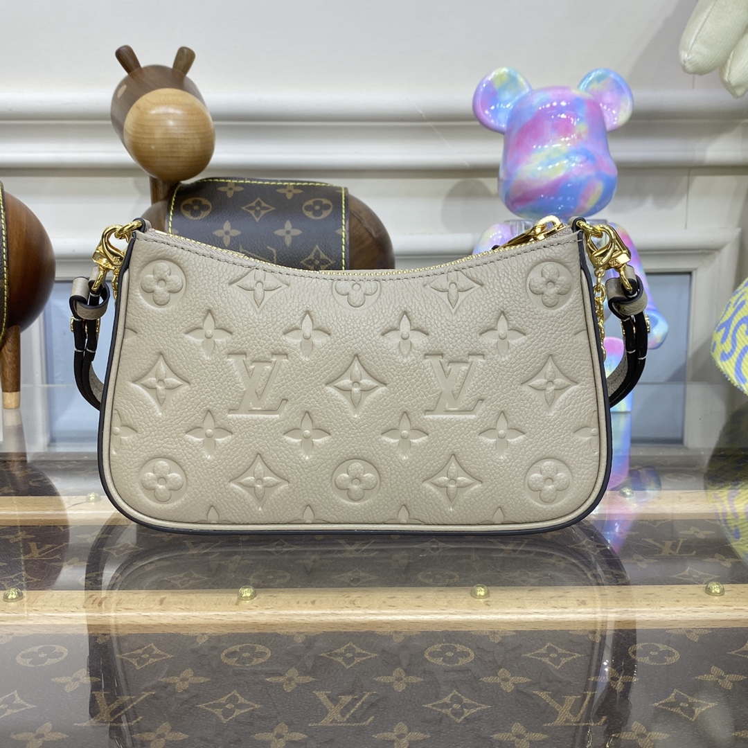 LV M81862 Louis Vuitton Easy Pouch On Strap Bag Monogram empreinte Tourterelle Beige - Default Title - View 2