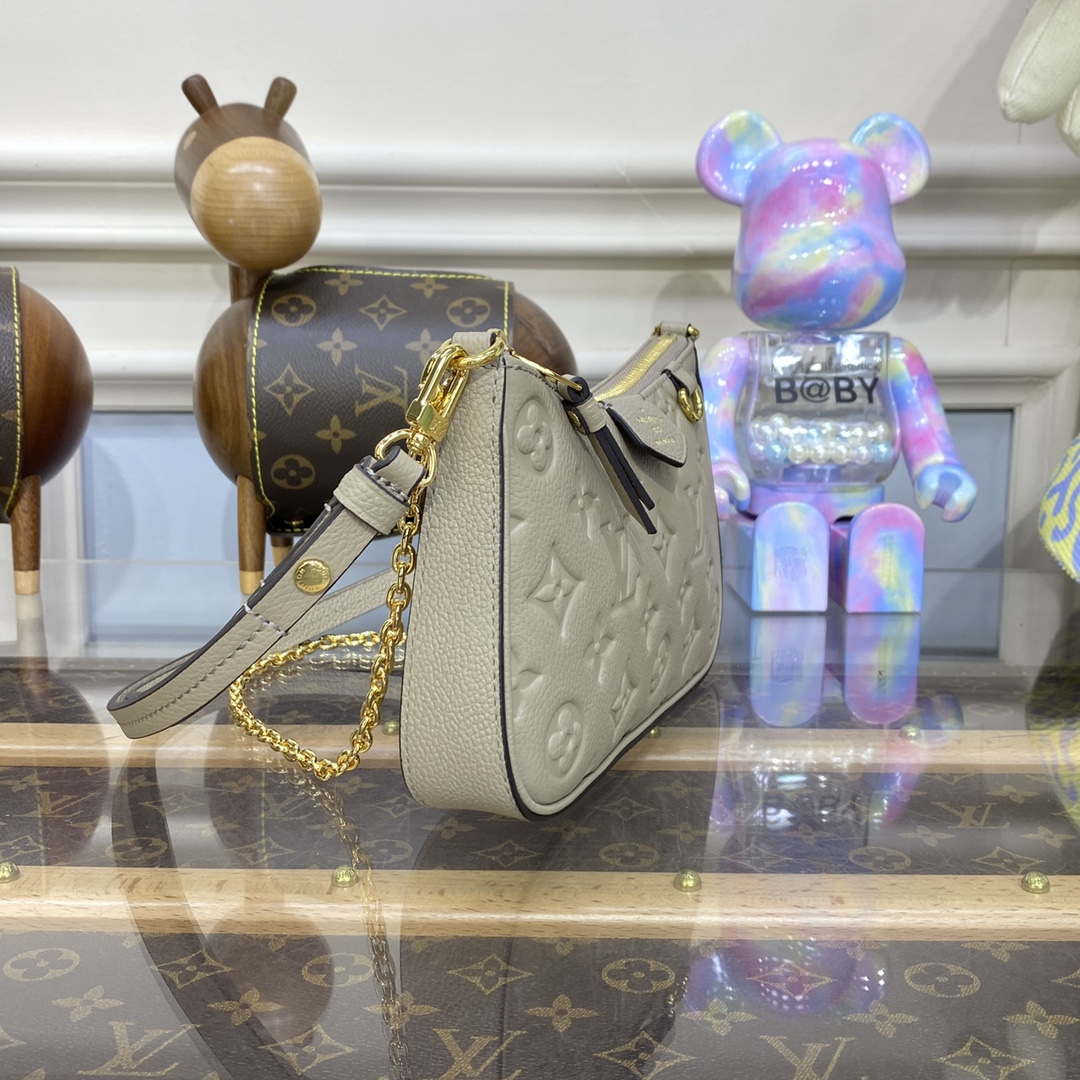 LV M81862 Louis Vuitton Easy Pouch On Strap Bag Monogram empreinte Tourterelle Beige - Default Title - View 3