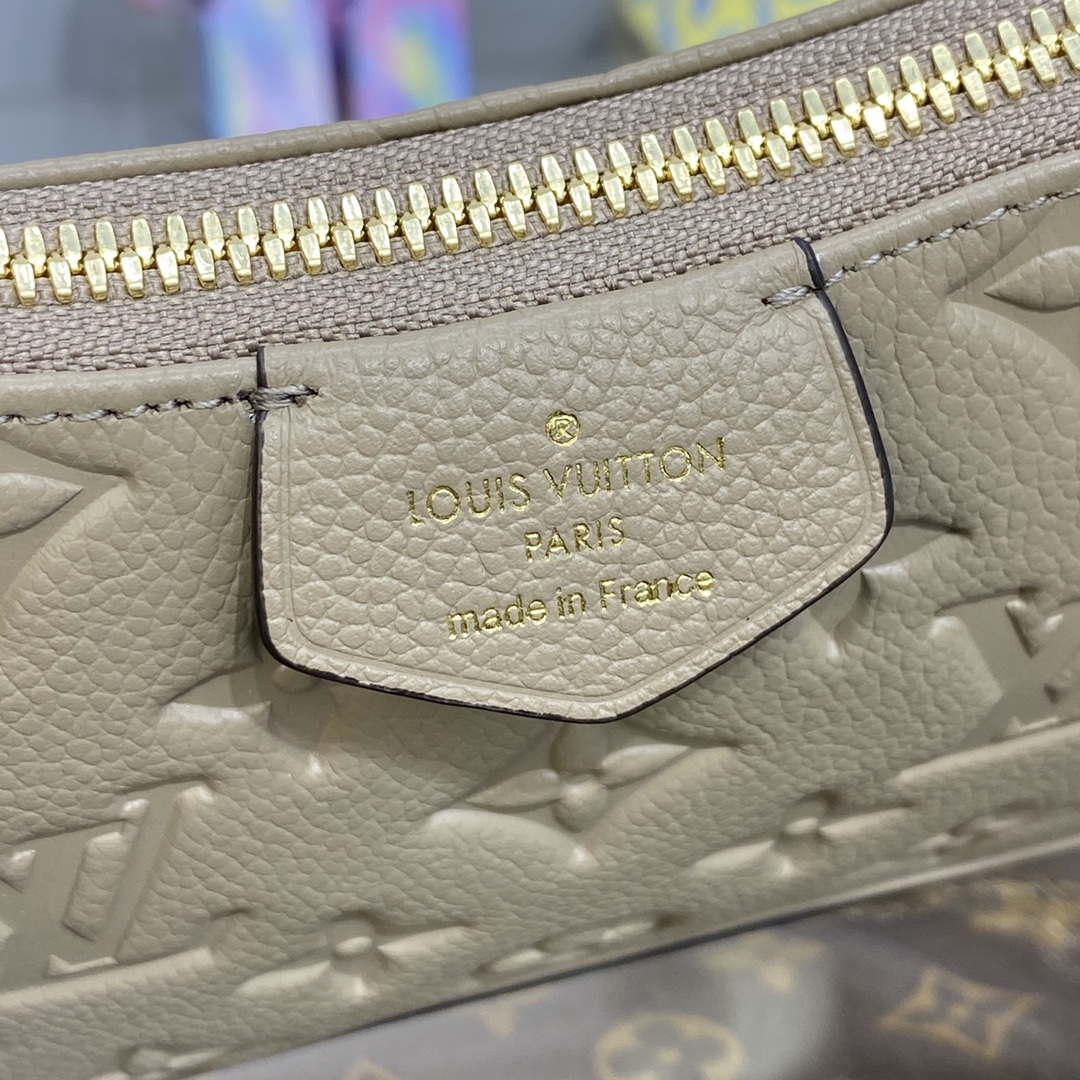 LV M81862 Louis Vuitton Easy Pouch On Strap Bag Monogram empreinte Tourterelle Beige - Default Title - View 5