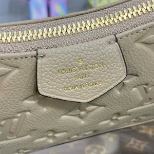 LV M81862 Louis Vuitton Easy Pouch On Strap Bag Monogram empreinte Tourterelle Beige - Default Title - View 5