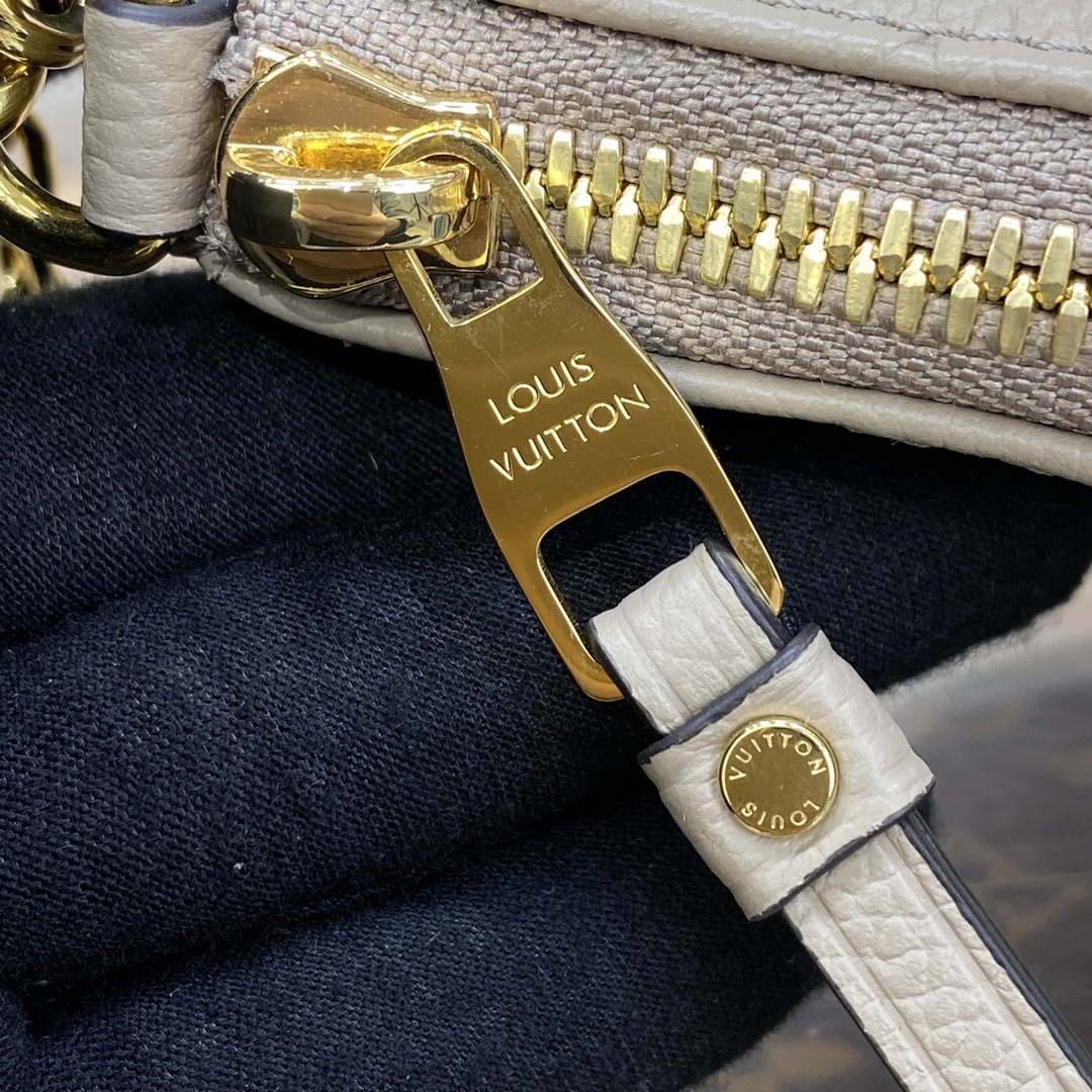 LV M81862 Louis Vuitton Easy Pouch On Strap Bag Monogram empreinte Tourterelle Beige - Default Title - View 6