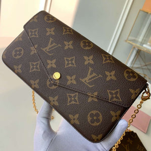 LV M81896 Louis Vuitton Felicie Pochette Bag M61276  Monogram Pink - Default Title - View 3