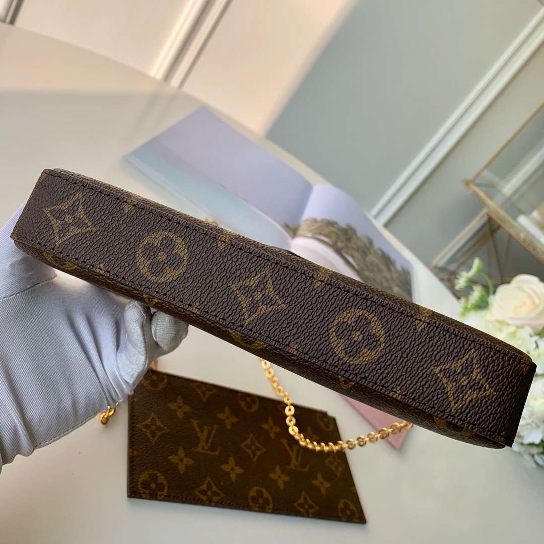 LV M81896 Louis Vuitton Felicie Pochette Bag M61276  Monogram Pink