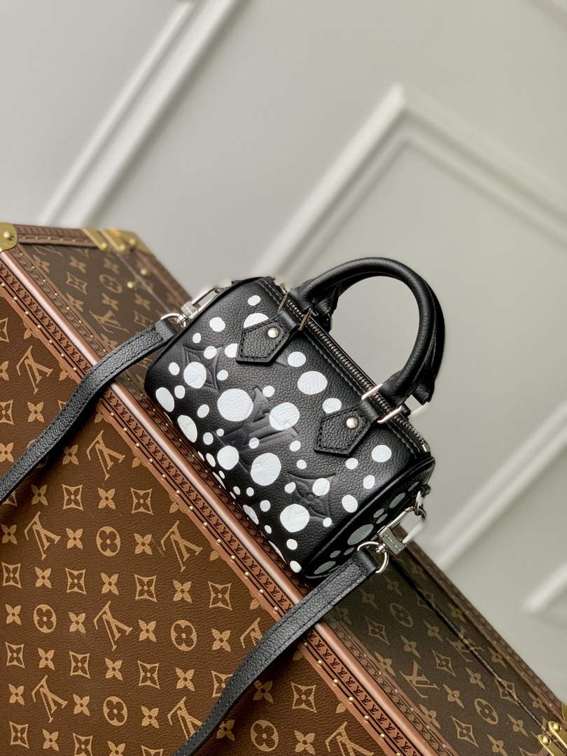 LV M81910 Louis Vuitton LV x YK Nano Speedy Bag Black and white - Default Title - View 1