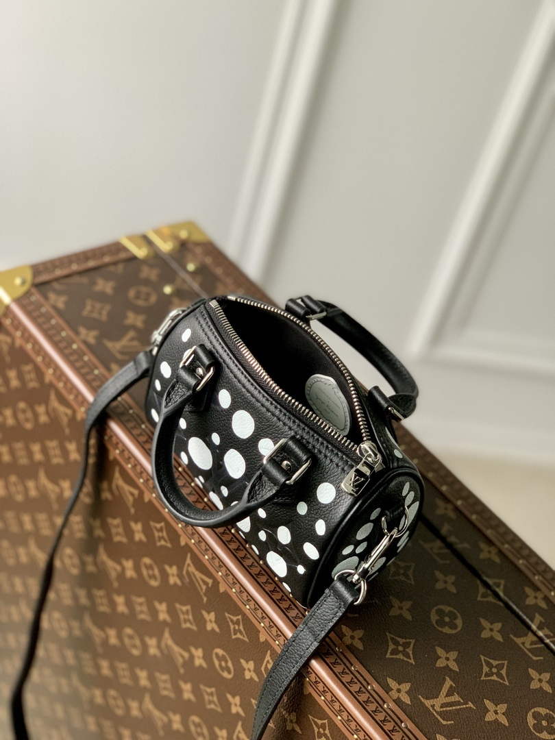 LV M81910 Louis Vuitton LV x YK Nano Speedy Bag Black and white - Default Title - View 7