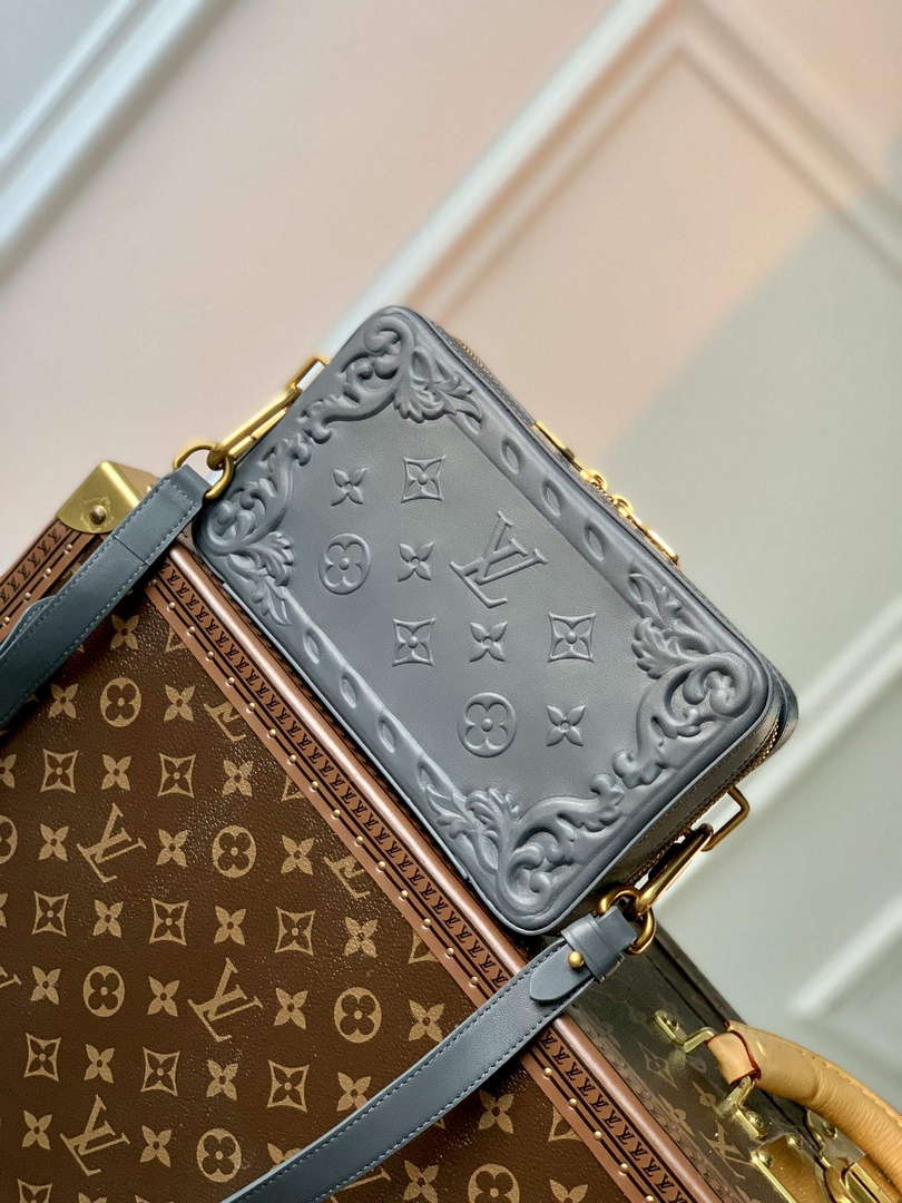 LV M82035 Louis Vuitton Soft Trunk Wearable Wallet Dark Shadow Grey - Default Title - View 1