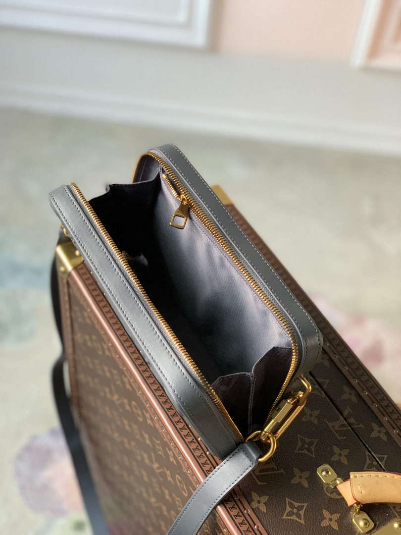 LV M82035 Louis Vuitton Soft Trunk Wearable Wallet Dark Shadow Grey - Default Title - View 8
