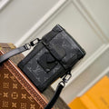 LV M82077 Louis Vuitton Vertical Trunk Wearable Wallet Black Flowers - Default Title - View 1