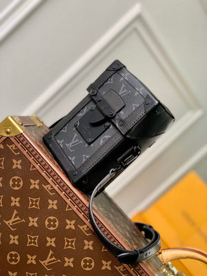 LV M82077 Louis Vuitton Vertical Trunk Wearable Wallet Black Flowers - Default Title - View 2