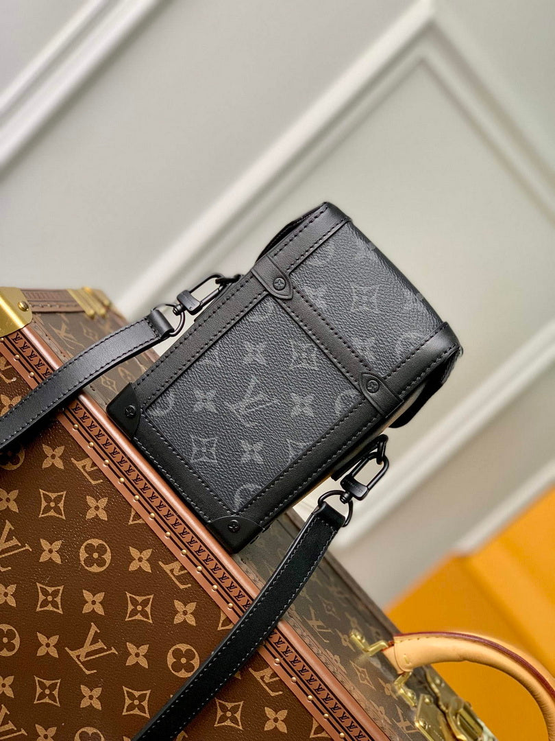 LV M82077 Louis Vuitton Vertical Trunk Wearable Wallet Black Flowers - Default Title - View 9